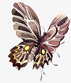 卡通手绘飞翔的蝴蝶素材