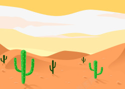 偏远创意彩绘沙漠位图图形矢量图高清图片