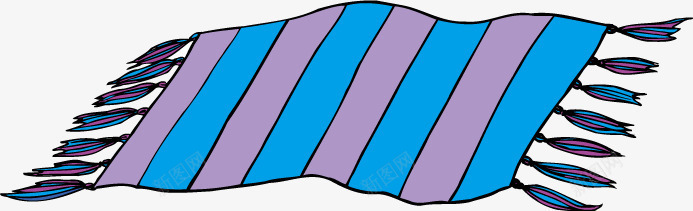 卡通蓝紫色条纹毛毯png免抠素材_新图网 https://ixintu.com 条纹 毛毯 紫色 紫色卡通 紫色条纹