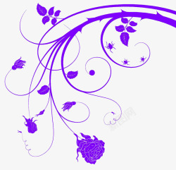 紫色印花素材
