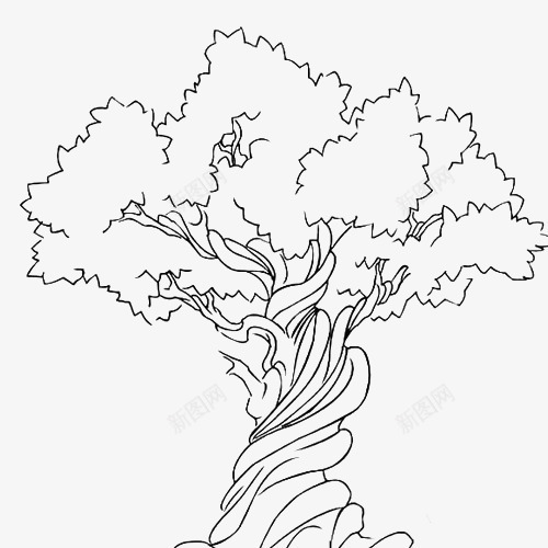茂密生长的古树手绘png免抠素材_新图网 https://ixintu.com 古老的树木 手绘 手绘卡通 手绘古树 素描 繁盛的生长 茂密的古树