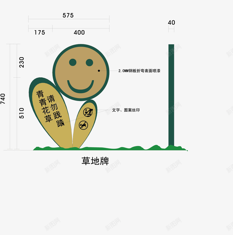 草地牌导视系统png免抠素材_新图网 https://ixintu.com 场地使用 宣传栏 导视系统 小区平面图 物业小区 草地牌 说明牌