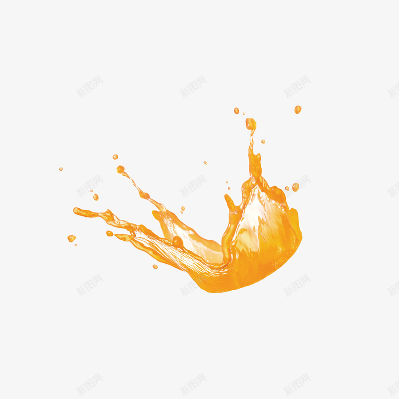 溅洒的饮料png免抠素材_新图网 https://ixintu.com 果汁 橙色 活力