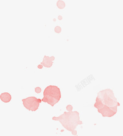 粉色水印花纹彩绘素材