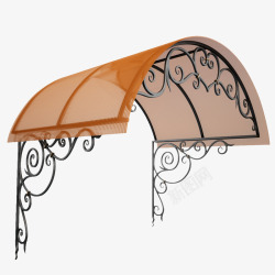 橙色欧式遮雨棚素材
