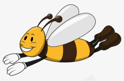 卡通飞翔的蜜蜂素材
