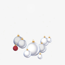 手绘圣诞彩球矢量图素材