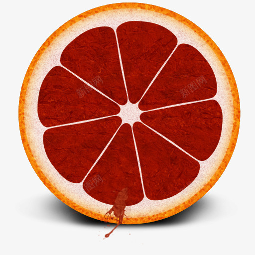 血橙色德克斯特片头图标png_新图网 https://ixintu.com Blood Orange 橙色 血