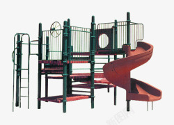 游乐造型儿童旋转滑梯高清图片