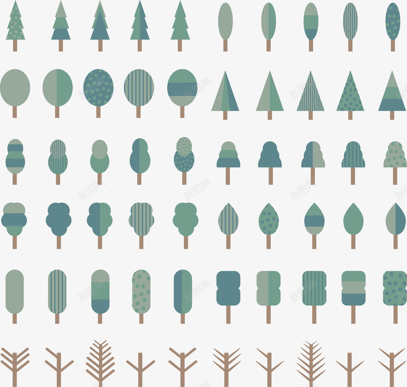 60款卡通树木图标png_新图网 https://ixintu.com 卡通树木 图标素材 树木 树木图标