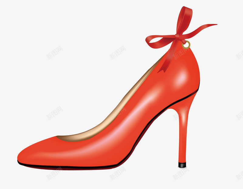 橙色高跟鞋png免抠素材_新图网 https://ixintu.com png 卡通 卡通高跟鞋 橙色 素材 高跟鞋