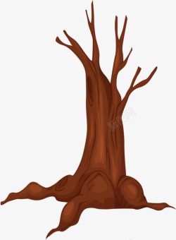 棕色枯树素材