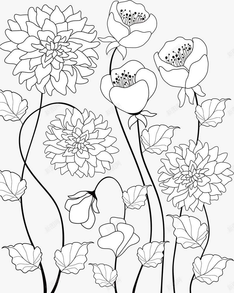 花朵png免抠素材_新图网 https://ixintu.com 卡通植物 物世界 花卉 花朵 花瓣 花草树木 装饰画