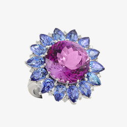 水晶戒指紫色水晶高清图片