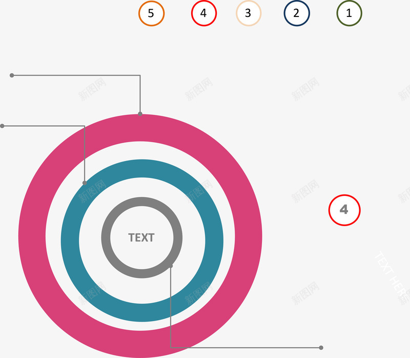 嵌套圆环分类说明矢量图ai免抠素材_新图网 https://ixintu.com 分类标签 数据图表 流程图 矢量图