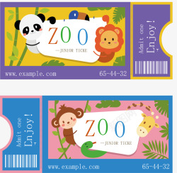 旅游参观动物园门票高清图片