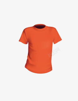 橙色运动T恤素材