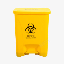 黄色医疗垃圾桶素材