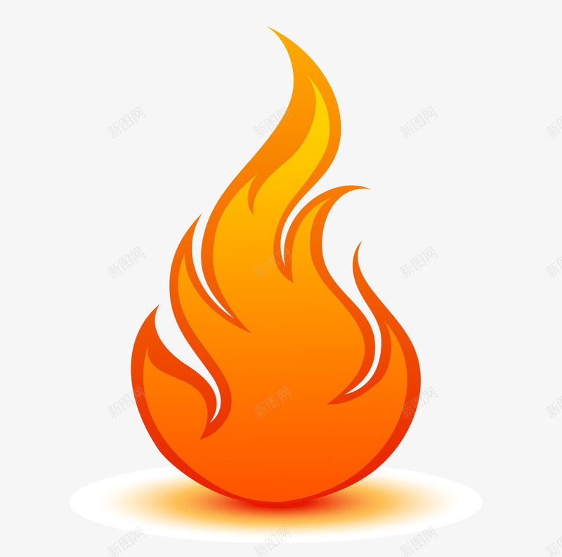 燃烧的火标志矢量图图标eps_新图网 https://ixintu.com logo 标志 橙色 火 火标志 矢量图
