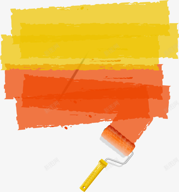 橙色黄色涂料png免抠素材_新图网 https://ixintu.com 橙色 涂料 黄色