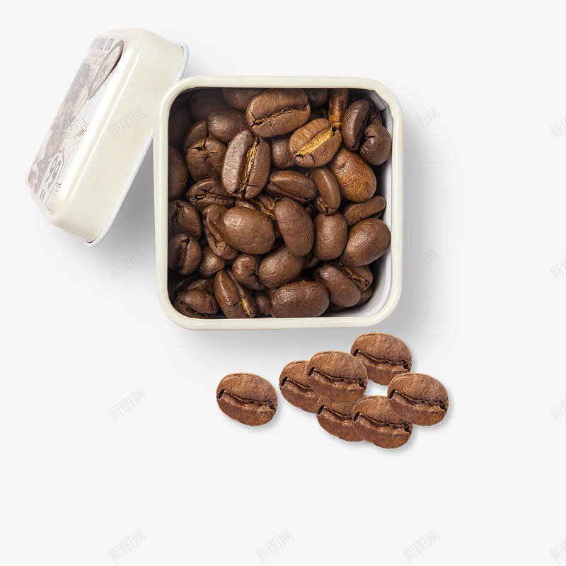 咖啡豆实物psd免抠素材_新图网 https://ixintu.com 勺子 咖啡 咖啡杯 咖啡豆 实拍 实物 杯子 瓷器 生活用品 盘子 真实的 陶瓷