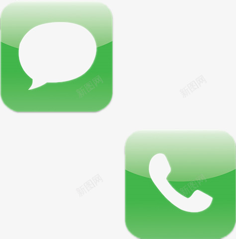 绿色图标png_新图网 https://ixintu.com 微信图标 电话表 简单 绿色底色
