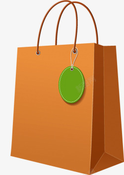 橙色购物袋素材