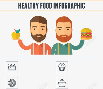 健康饮食图标说明图标