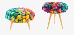 色彩缤纷的椅凳素材