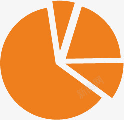 PPT橙色饼形图标png_新图网 https://ixintu.com PPT设计 橙色 饼形图