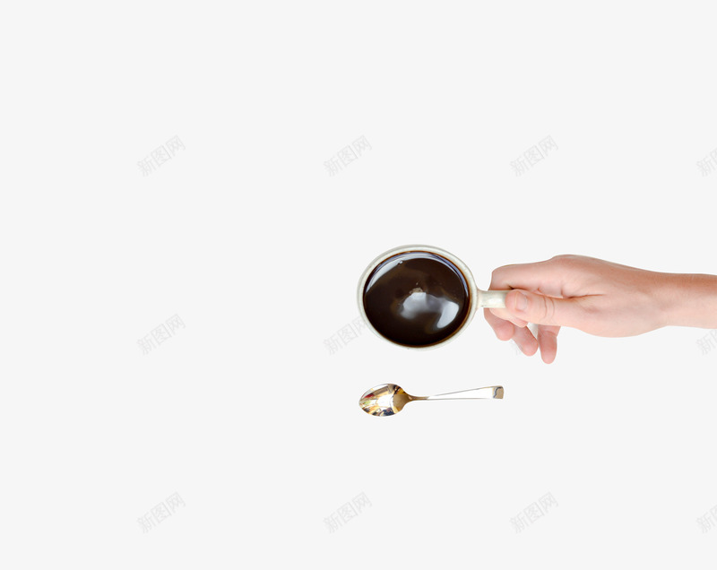 爱咖啡爱生活png免抠素材_新图网 https://ixintu.com 勺子 咖啡 品质 喝咖啡 手握 杯子 生活