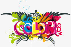 color艺术字潮流元素英文艺术字免费下高清图片