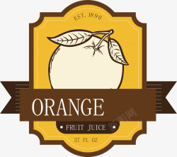 果汁标签橙子标签矢量图高清图片