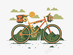 橙色车子自行车片高清图片