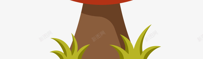 手绘红色树木png免抠素材_新图网 https://ixintu.com 手绘 树 植物 装饰