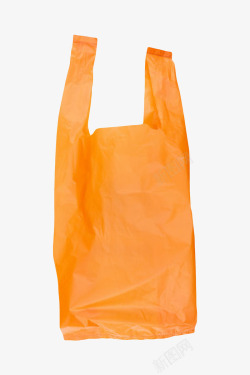 橙色收纳塑料胶袋实物素材