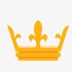 卡通金色王冠背景装饰素材