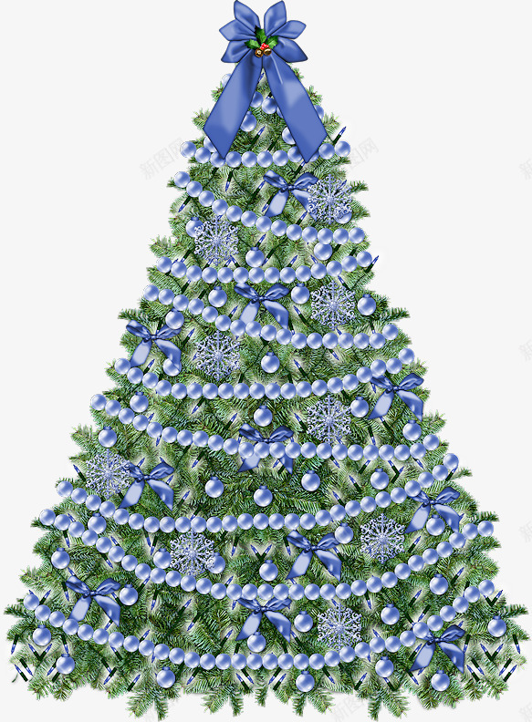 圣诞节透明背景图png免抠素材_新图网 https://ixintu.com 圣诞树 彩球 拉花 装饰
