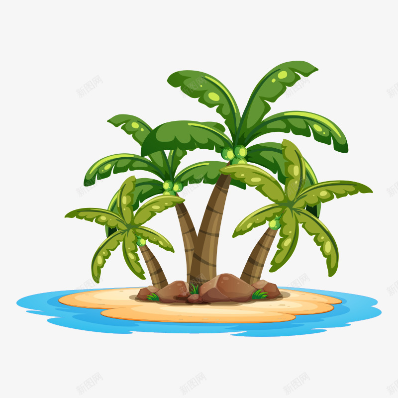 树树木png免抠素材_新图网 https://ixintu.com 四季树 木 树 树木 树林 植物 沙滩 海滩树 绿色 绿色植物 花草树