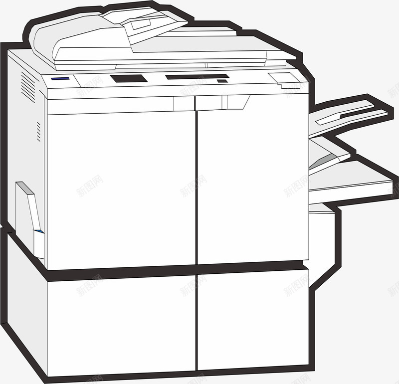 手绘打印机矢量图eps免抠素材_新图网 https://ixintu.com 卡通 微信打印机 打印 打印机 照片打印机 针式打印机 矢量图