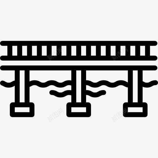 水上桥梁图标png_新图网 https://ixintu.com 建筑 河 海洋 路 连接 通信