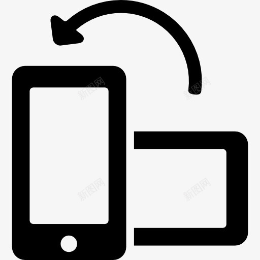 手机位置旋转从水平到垂直图标png_新图网 https://ixintu.com 位置 手机套 接口 旋转 水平垂直 电话 符号