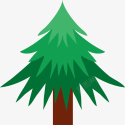 绿色松树矢量图素材