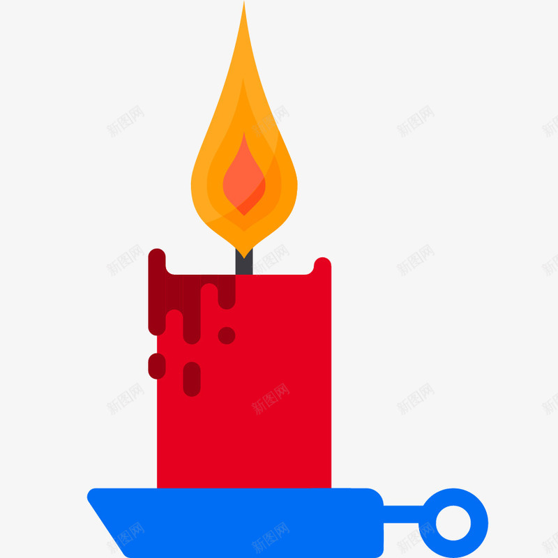 手绘蜡烛图标png_新图网 https://ixintu.com 卡通 图标 彩绘 手绘 插画 烛光 蜡烛 装饰物