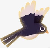 卡通飞翔造型鸟效果黑色png免抠素材_新图网 https://ixintu.com 卡通 效果 造型 飞翔 黑色