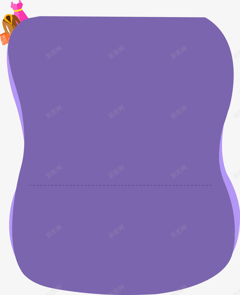 紫色横幅边框消息框公告框png免抠素材_新图网 https://ixintu.com 公告 横幅 消息 紫色 边框