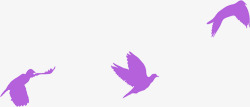 紫色飞翔和平鸽素材