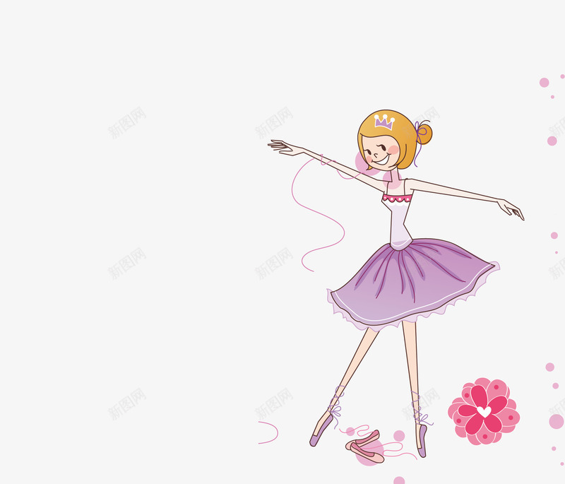 跳舞的小女孩1png免抠素材_新图网 https://ixintu.com 卡通 女孩 小 跳舞 跳舞姿势