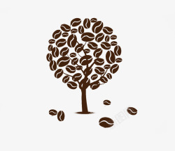 咖啡豆树创意咖啡树高清图片