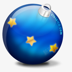 蓝色圣诞节彩球图标png_新图网 https://ixintu.com 圣诞节 彩球 蓝色